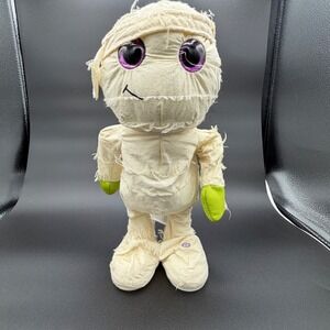 Gemmy Animated Dancing Mummy Halloween Plush Thriller 13.5 Inch Sparkle Eyes